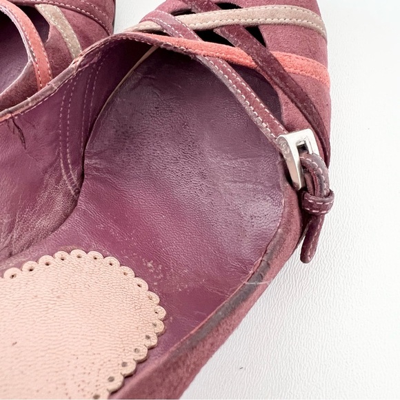 PRADA | Purple Suede Leather Pumps with Strappy Cross Over Buckle Detail EU 37.5 - Picture 6 of 13